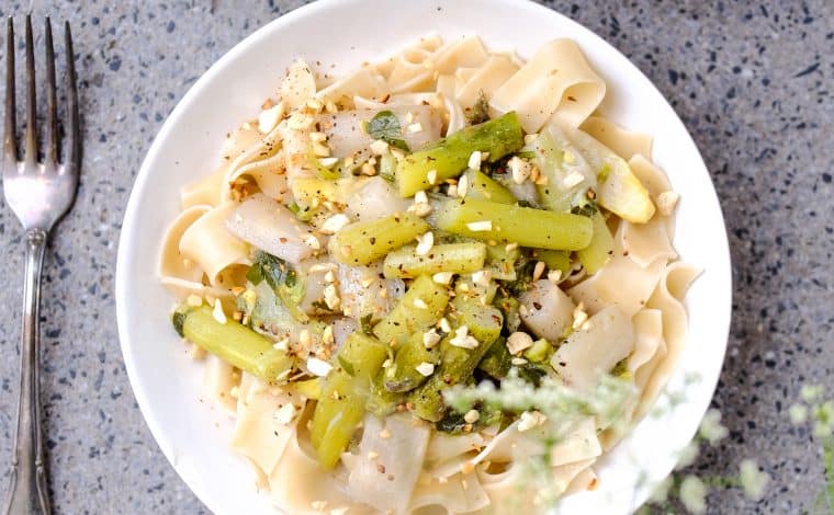 Creamy Asparagus Tagliatelle- Truefoodsblog