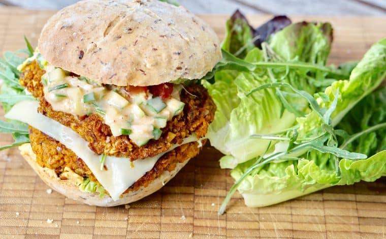 Vegan Sweetpotato Burger by Truefoodsblog